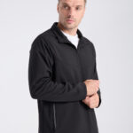 Erkek Siyah Su Geçirmez Softshell Mont