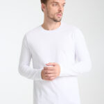 Unisex Relax Fit Rahat Kesim Uzun Kollu Bisiklet Yaka Basic Tişört
