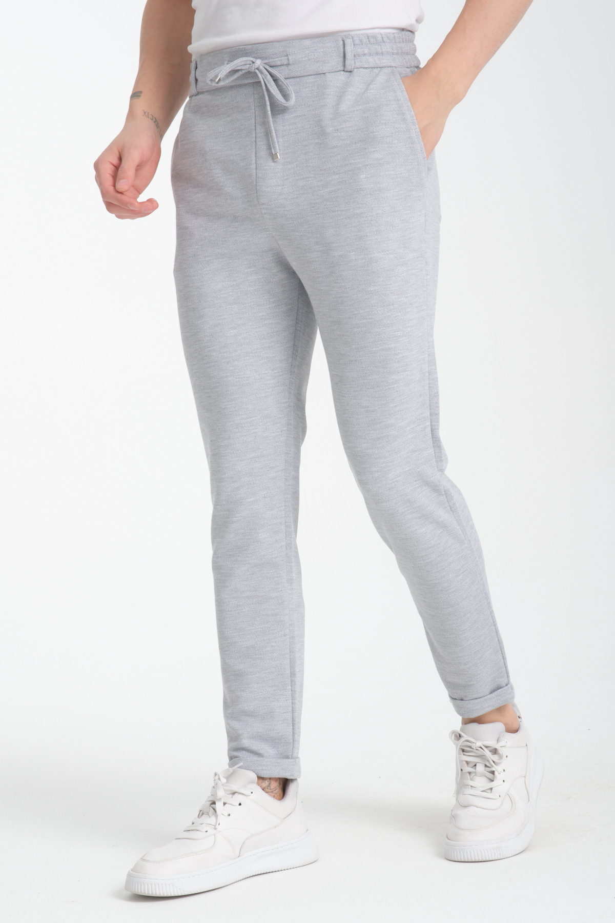 1_org_zoom-2472.jpg Erkek Pantolon Bel Lastikli Likralı Paça Katlamalı Jogger stil - Görsel 1